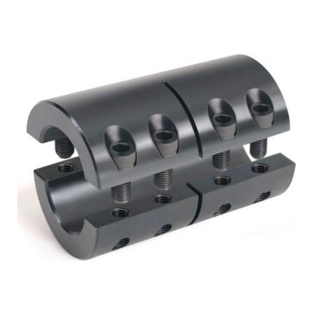 Climax Metal Two-Piece Industry Standard Clamping Coupling, 1-1/8", Black Oxide Steel 2ISCC-112-100